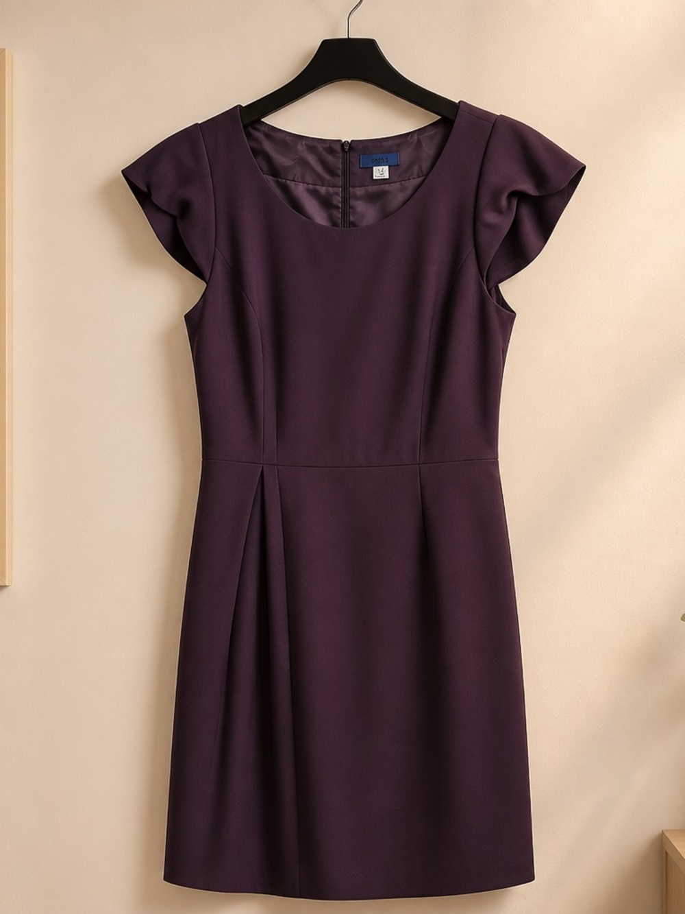 J. Crew Plum Cap-Sleeve Sheath Dress